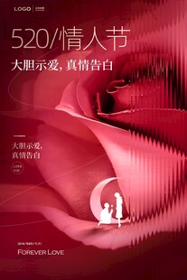 520情人节浪漫表白海报