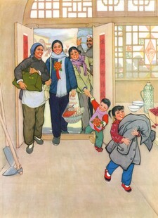 春节家人团聚欢乐场景