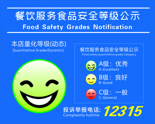 食品安全等级公示