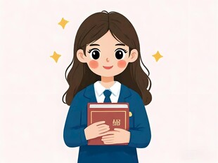 卡通少女女学生校服