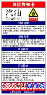 汽油危险告知牌