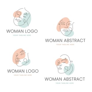 女性头像logo创意