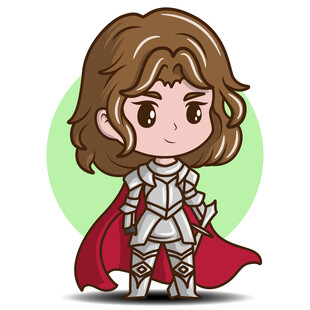 卡通女骑士形象