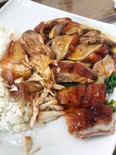 烧鸭拼猪脚饭