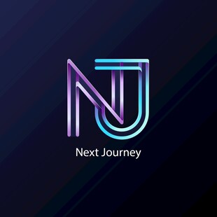 NJ字母创意标志设计