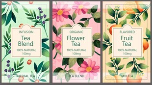 花卉主题茶包包装设计
