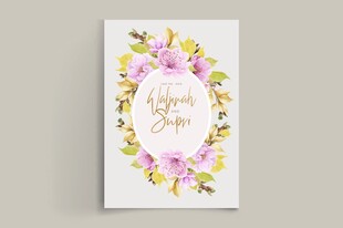花卉装饰婚礼邀请卡