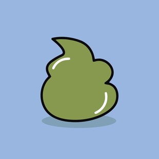 可爱绿色便便卡通形象