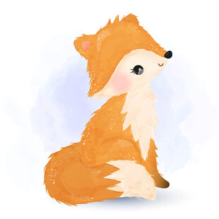 可爱小狐狸插画