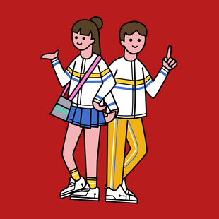 青春洋溢的校园男女