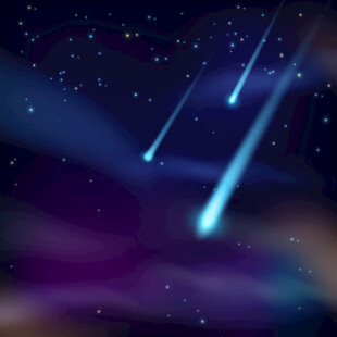 夜空中的绚烂流星