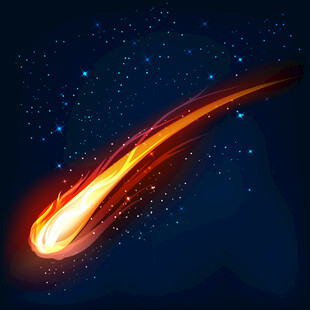 夜空中的绚烂流星