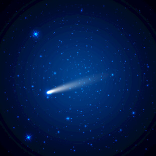 夜空中的彗星