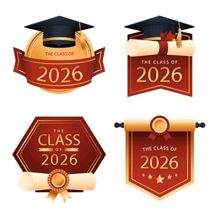 2026毕业主题徽章与装饰