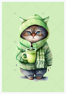 绿色的猫