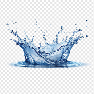 蓝色水花飞溅素材