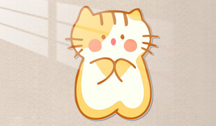 可爱猫咪双手合十萌态