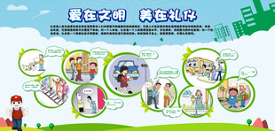 爱在文明 美在礼仪宣传图