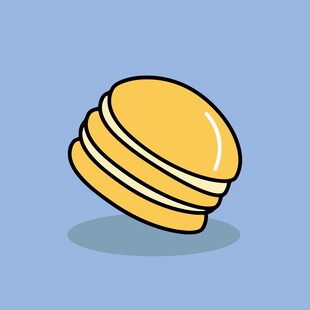 卡通风格的美味马卡龙