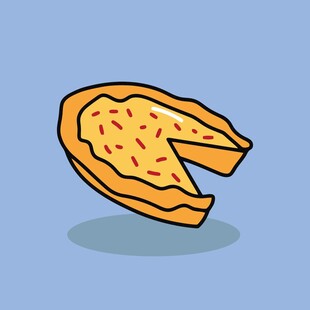 美味切片派插画