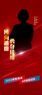 销冠表彰展架
