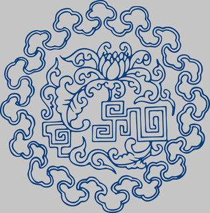 中式传统花纹圆形图案
