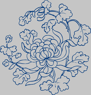 中式菊花纹样图案设计