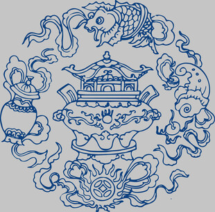 传统八宝吉祥图案纹饰