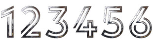金属质感数字
