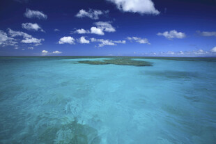 清澈海域中的美丽海岛