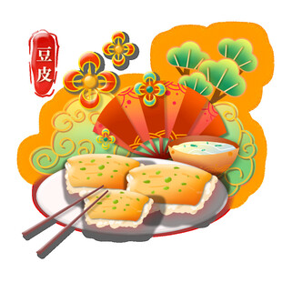 喜庆中式糕点美食展示