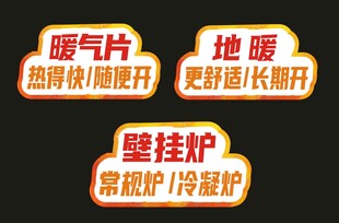 暖气设备优势介绍手举牌