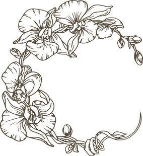 环绕花枝花环矢量高清文件