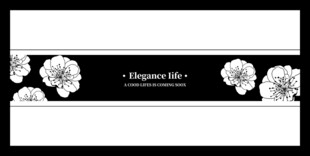 简约花卉装饰名片设计