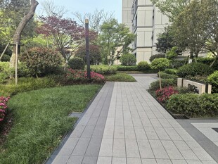 小区内整洁的景观步道