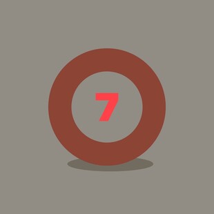 红色圆环中的数字7