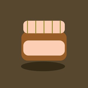 棕色条纹罐子图标