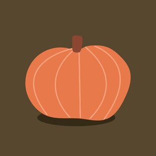橙色南瓜插画