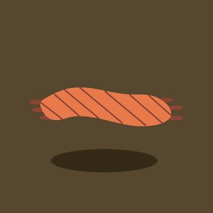 烤架上的条纹烤肉