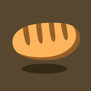 卡通风格的美味面包