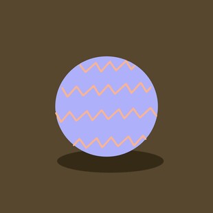 彩色波浪纹装饰蛋