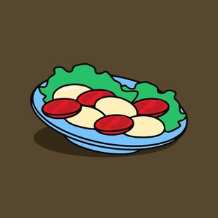 卡通风格的蔬菜拼盘