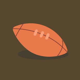 橙色橄榄球图标