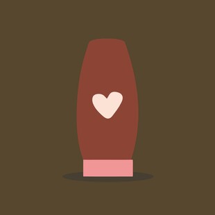 爱心图案的圆柱形物件