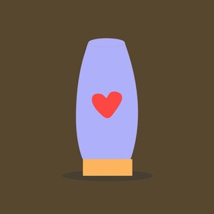 爱心图案的简约花瓶