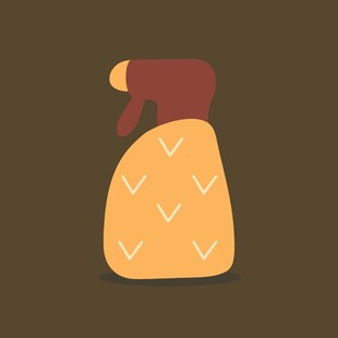 黄色喷雾瓶图标设计