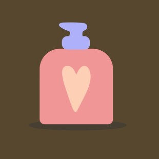 粉色爱心洗手液瓶