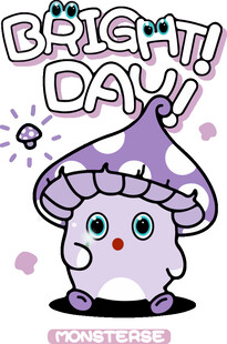 可爱蘑菇小精灵插画