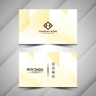 简约几何风名片设计