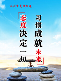 态度决定未来励志海报